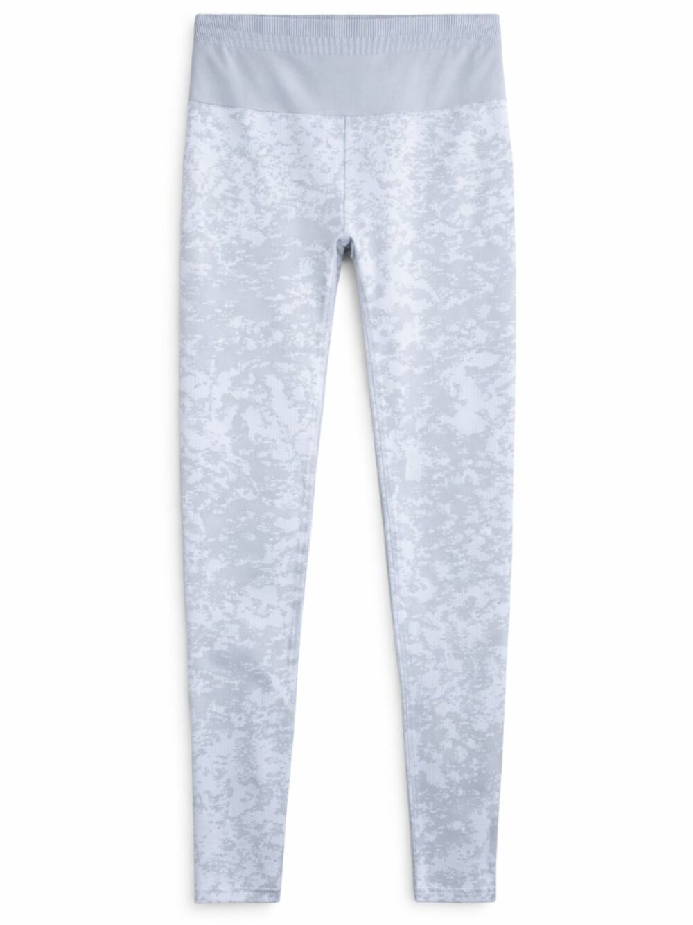 Fabletics Light Gray Patterned Leggings, Size Medium